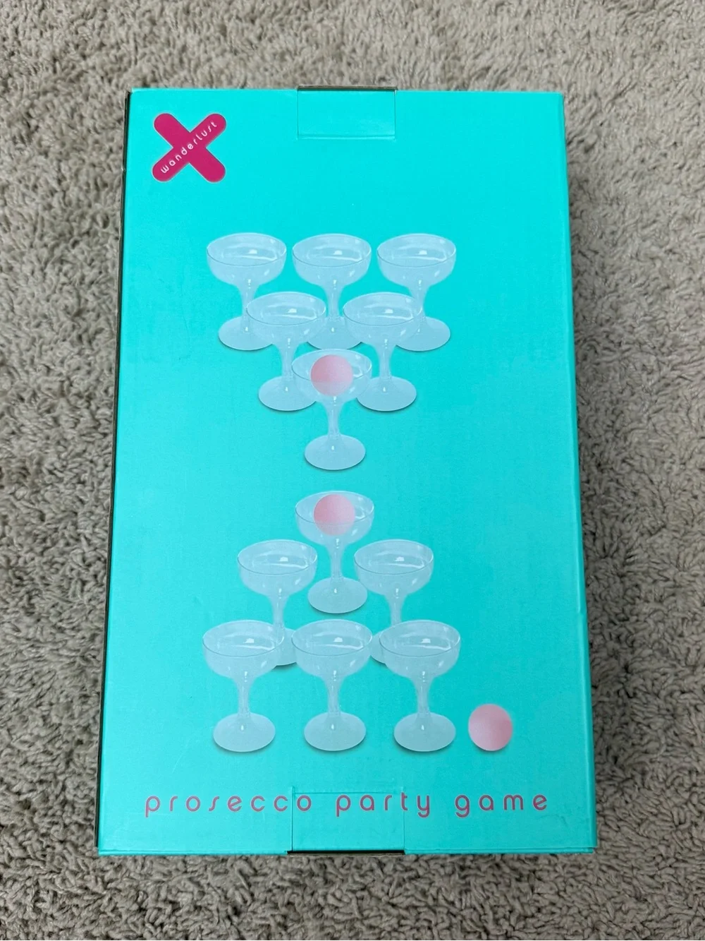 Wanderlust Prosecco Party Game - Teal & Pink